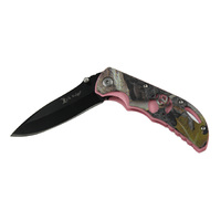 Elk Ridge Camo & Pink Folding Pocket Knife #ER-134CA