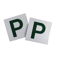 Green P Plate Probationary Magnetic Decal- Easy To Apply And Remove - One Pair #PGWCV