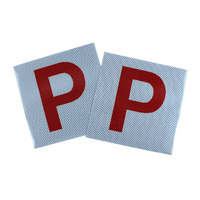 Red P Plate Probationary Decal- Easy To Apply And Remove - One Pair #PRWCV