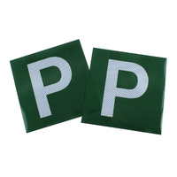 Green P Plate Probationary Decal- Easy To Apply And Remove - One Pair #PWGCV
