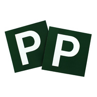 Green P Plate Probationary Magnetic Decal- Easy To Apply And Remove - One Pair #PWGM