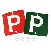 Double Sided Green and Red P Plate Probationary Suction Cup Mounting - One Pair #PWR+PWGSC