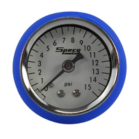 Speco Meter Automotive Fuel Pressure Gauge White Face #512-15