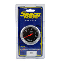 Speco Meter Automotive 2 5/8" 60mm Tacho Gauge Black Face Silver Bezel #520-01