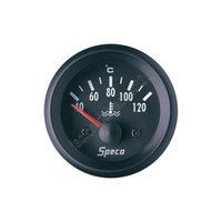 GENUINE New Speco Meter 2" 12V Electrical Water Temperature Gauge Black #523-23