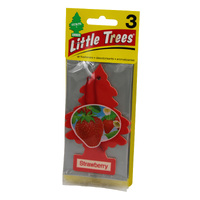 Little Trees Air Freshener Trees - Strawberry Scent - 3 Pack #U3S-32012