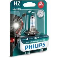 Genuine PHILIPS Motorcycle Xtreme Vision Headlight Bulb H7 12V 55W Single Globe #12972XV+BW